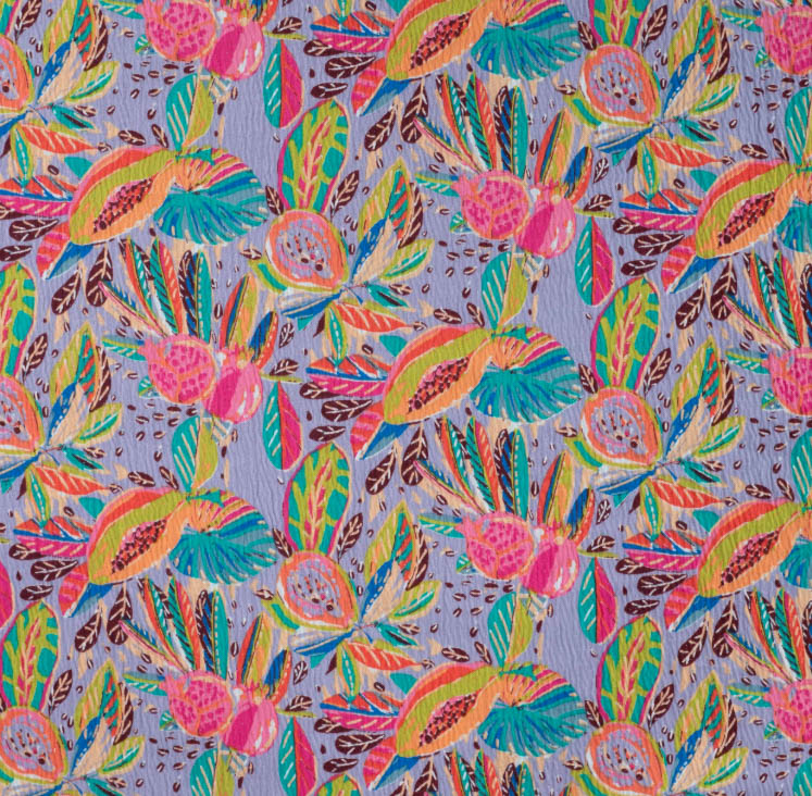 Katoentricot crincled multicolor - Qjutie & the Qjutest